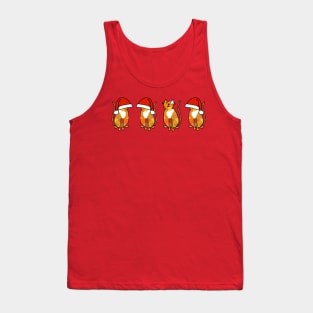 Christmas Cats with Santa Hats Tank Top